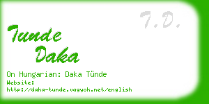 tunde daka business card